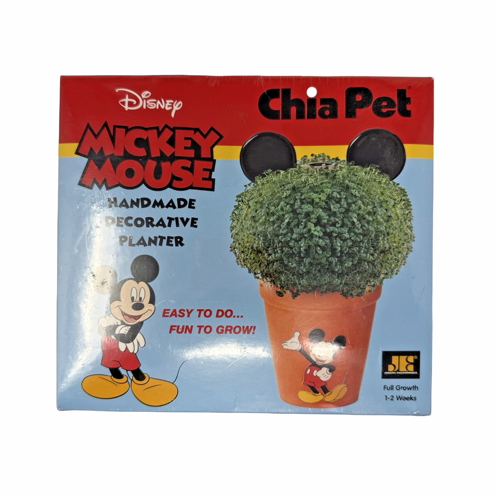 Disney's Mickey Mouse Chia Pet - Handmade Decorative Planter -2013 NIB Sealed